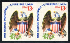 US 1596a Error Imperf Pair - Gum Wrinkle - Slight Disturbed Gum cv 40.00