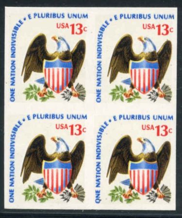 US 1596a Error VF NH Imperf Block of 4, cv 80.00