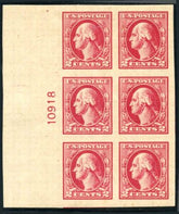 US 532 Washington / Franklin XF - Superb Plate Block LH