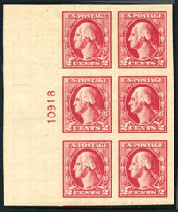 US 532 Washington / Franklin XF - Superb Plate Block LH