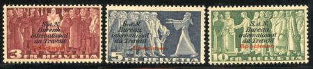 Switzerland Officials 3O57 - 3O59 F - VF LH Specimen Overprint