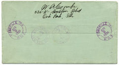 US Indiana, Zionsville 562, 576 Fancy Cancel Cover "Z" in Shield