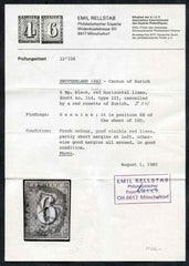 Switzerland 1L4 Used VF Type III - Rellstab Cert cv $1,650