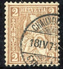 Switzerland 52a Used F - VF red brown