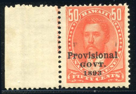 US Possessions - Hawaii 72f Mint F NH Faint Double Ovpt Type III HPS Cert cv $1,600