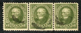 US 284 Bureau & Regular Issues F - VF Strip of 3 cv $36