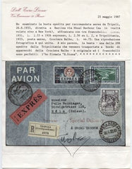 Tripolitania 1933 Exress Balbo Flight to Switzerland