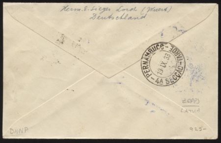 Latvia 1933 7th South America Flight