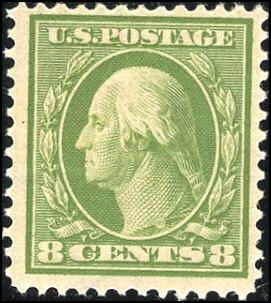 US 337 Washington / Franklin VF LH Yellow Olive Green Shade