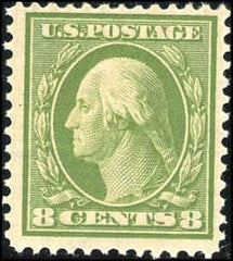 US 337 Washington / Franklin VF LH Yellow Olive Green Shade