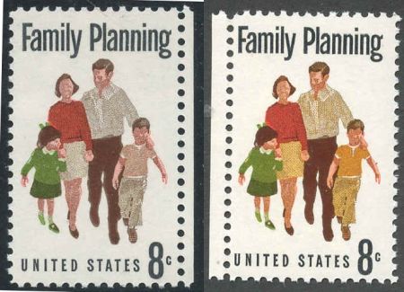 US 1455a Error XF NH Mint Missing Yellow