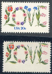 US 1951c Error F - VF NH Missing Dark Blue