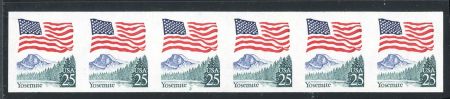 US 2280c Error F + H Imperf Strip w PS5+1 Pl Number 2 cv 150/pair