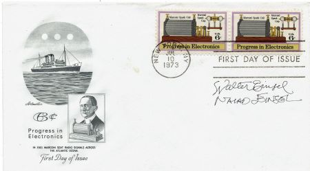 US 1500 FDC Signed by the designers, Walter & Naiad Einsel
