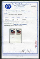 US 2593 Variety Error Printed on self adhesive paper - Imperf horizontal pair