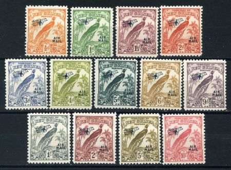 New Guinea C14 - C26 F-VF NH 1931 with Airmail Overprints