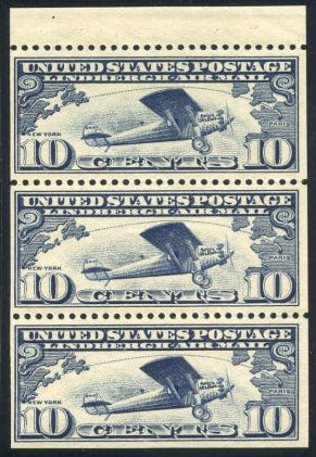 US C10a Airmail F - VF + NH Deep Blue Shade