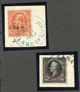 US Guam 11 - 12 Possessions F - VF Used Each F - VF with Straight Edge at right