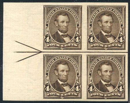 US 269 P5 Bureau & Regular Issues Mint LH Imperf Arrow Block with OG cv $700++