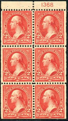 US 279Bk Bureau & Regular Issues F - VF LH with plate number 1368 cv $1,350