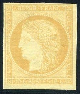 France 54 F - VF LH Rothschild reprint signed calves - gautre cv noted but unlisted