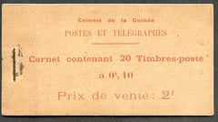 French Guinea 68a NH Complete Booklet 10x 68a Slight toning at staples on cover