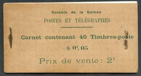 French Guinea 66 NH Complete Booklet Stain on cover from staple of other booklet