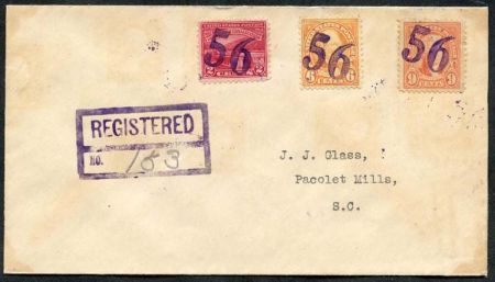 US Arkansas, Fifty-Six 638, 641, 681 Fancy Cancel Cover, Solid Numerals