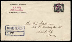 US California, Sandberg 623 Fancy Cancel Cover