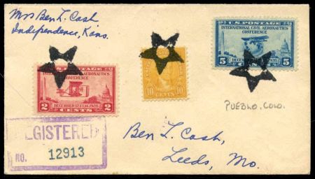 US Colorado, Pueblo 642, 649, 650 Fancy Cancel Cover, Star