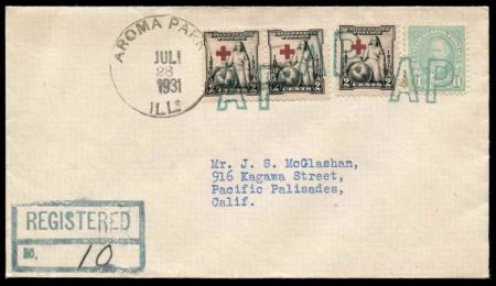 US Illinois, Aroma Park 563, 702 Fancy Cancel Cover