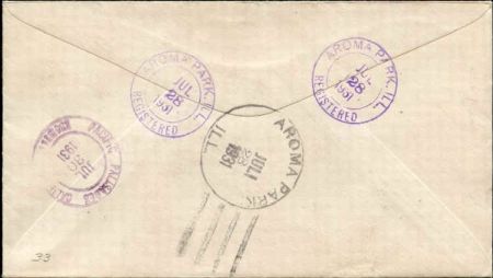 US Illinois, Aroma Park 563, 702 Fancy Cancel Cover