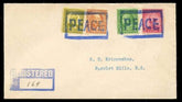 US Illinois, Chicago Ridge 552, 558, 560, 689 Fancy Cancel Cover, Peace