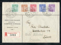 Campione D'Italia Zum 1b-5b VF set on registered cover