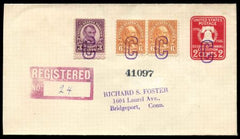 US Illinois, Congerville 555, 558, U522 Fancy Cancel Cover