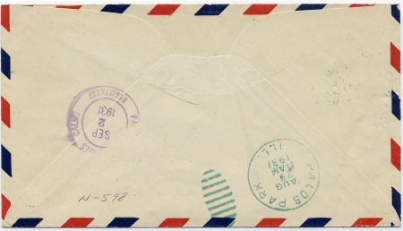 US Illinois, Palos Park 529, 702, C8 Fancy Cancel Cover