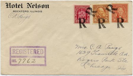 US Illinois, Rockford 638, 641, 680 Fancy Cancel Cover