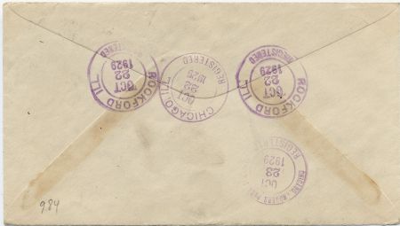 US Illinois, Rockford 638, 641, 680 Fancy Cancel Cover
