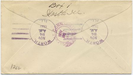 US Illinois, Worth 632, 636, 639, U522 Fancy Cancel Cover, Large W