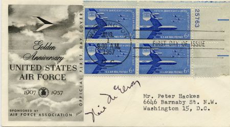US C49 FDC Signed by Neil McElroy, Sec. of Defense