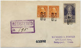 US Indiana, Hamlet 628, 638 Fancy Cancel Cover, "H"