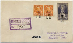 US Indiana, Hamlet 628, 638 Fancy Cancel Cover, "H"
