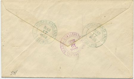 US Indiana, Highland 597, 622 Fancy Cancel Cover, Clover, Clover