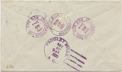 US Indiana, Indianapolis 638 Fancy Cancel Cover, "I"