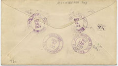 US Indiana, Mishawaka 576, 577 Fancy Cancel Cover, "Registered"