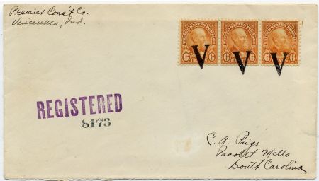 US Indiana, Vincennes 638 Fancy Cancel Cover