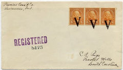 US Indiana, Vincennes 638 Fancy Cancel Cover