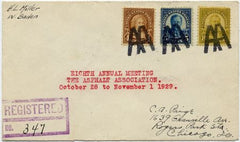 US Indiana, West Baden 636, 637, 640 Fancy Cancel Cover
