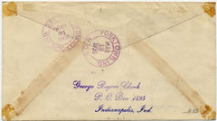 US Indiana, Yorktown 632, 634, 642, 651 Fancy Cancel Cover