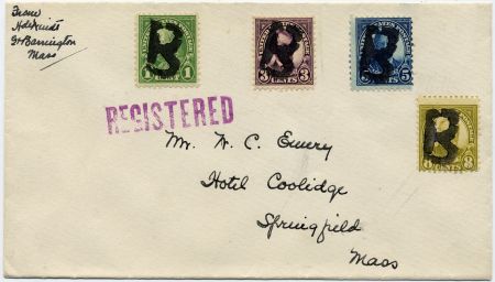 US Massachusetts, Great Barrington 632, 635, 637, 640 Fancy Cancel Cover